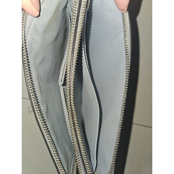 Coach Wristlet Wallet Double Zipper Light Blue 8x5 - Picture 9 of 11